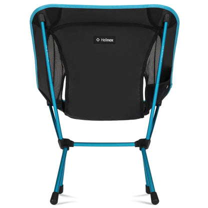 Helinox Chair One (RE) Lightweight Camping Chair - Black with Cyan Blue Frame