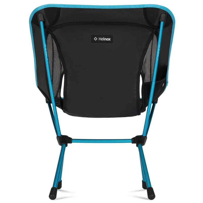 Helinox Chair One (RE) Lightweight Camping Chair - Black with Cyan Blue Frame