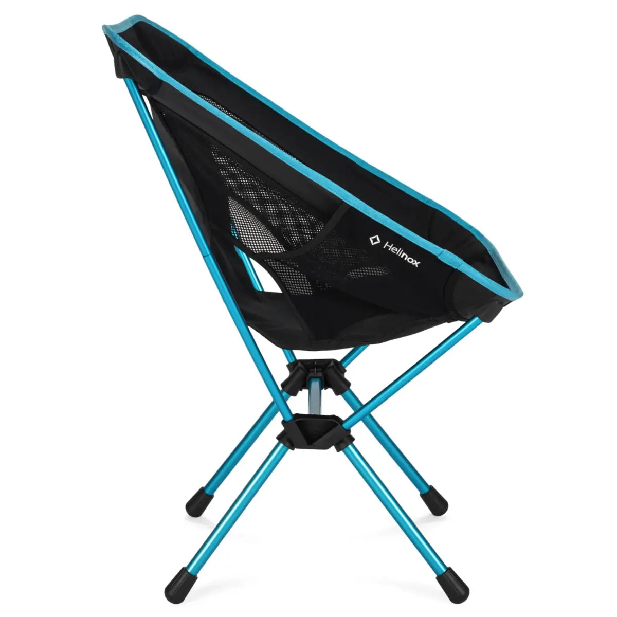 Helinox Chair One (RE) Lightweight Camping Chair - Black with Cyan Blue Frame
