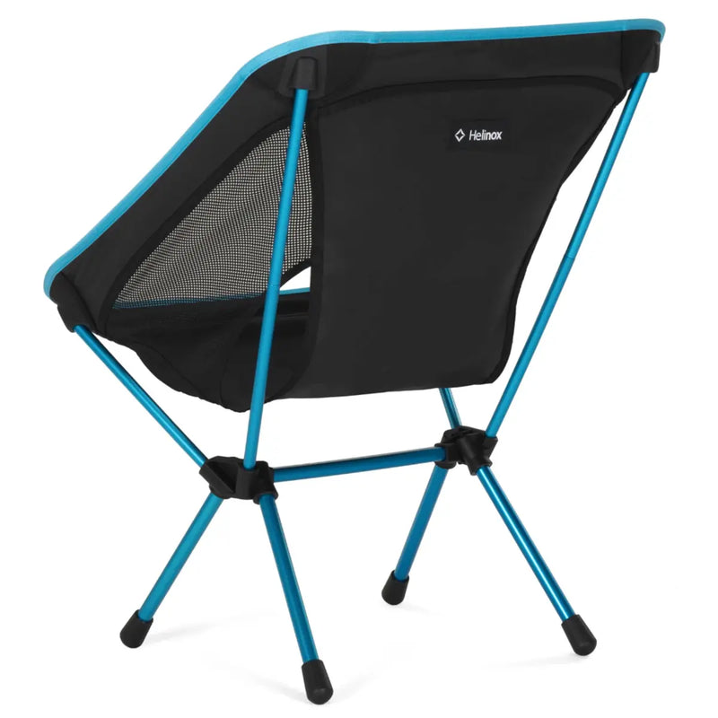 Helinox Chair One (RE) Lightweight Camping Chair - Black with Cyan Blue Frame