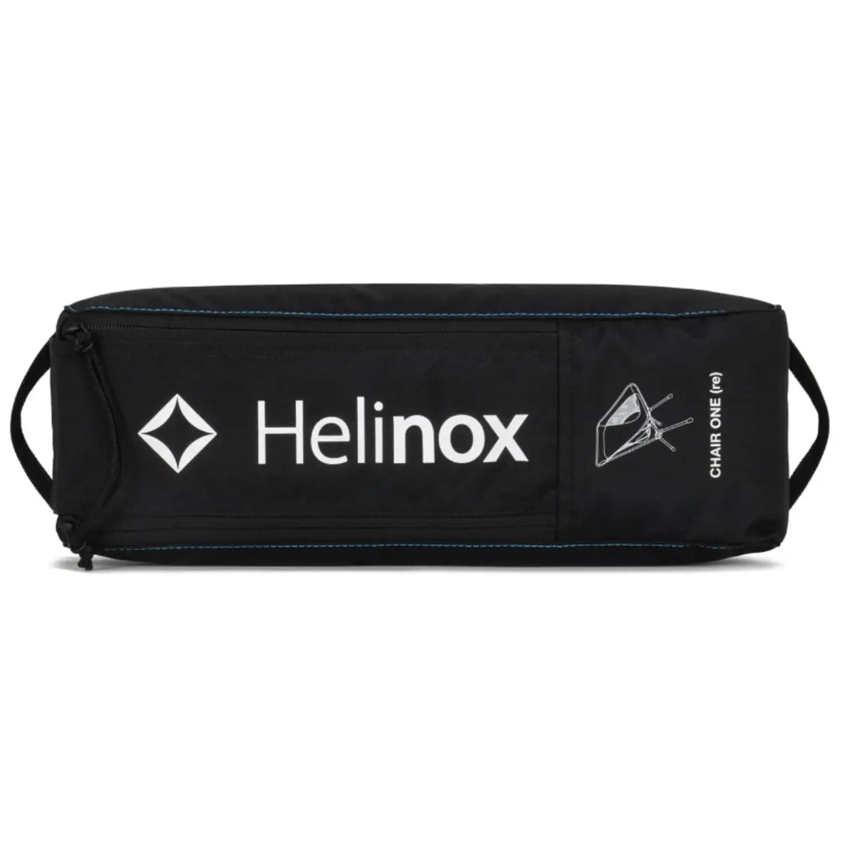 Helinox Chair One (RE) Lightweight Camping Chair - Black with Cyan Blue Frame