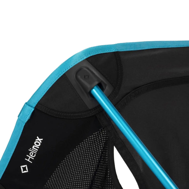 Helinox Chair One (RE) Lightweight Camping Chair - Black with Cyan Blue Frame