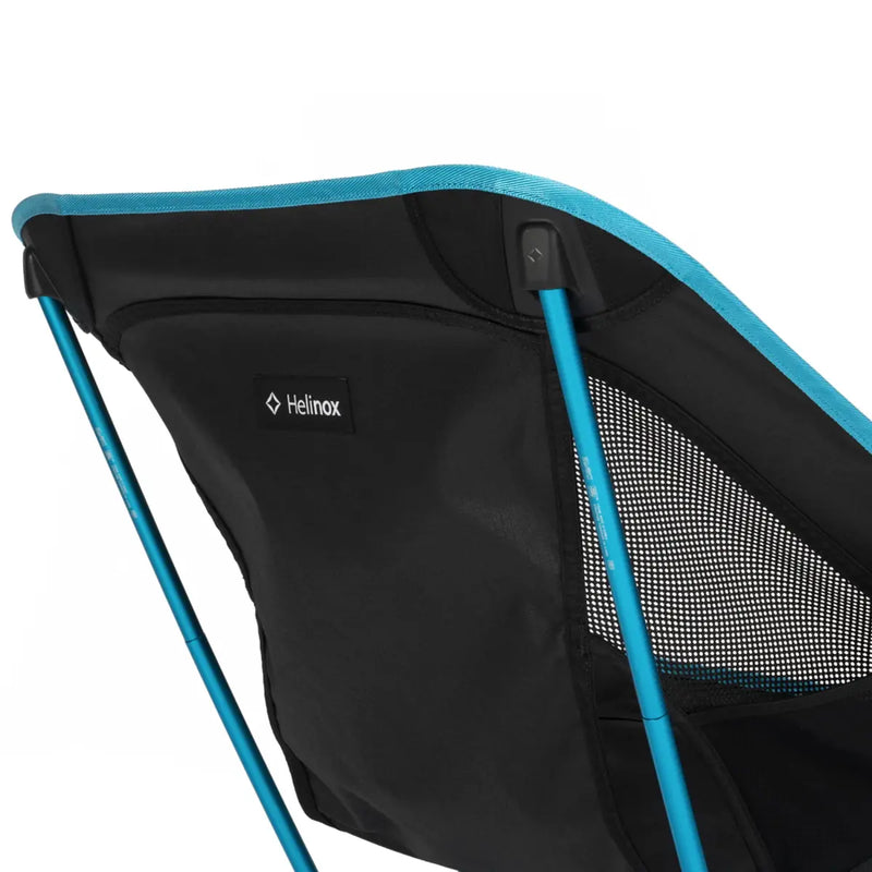 Helinox Chair One (RE) Lightweight Camping Chair - Black with Cyan Blue Frame