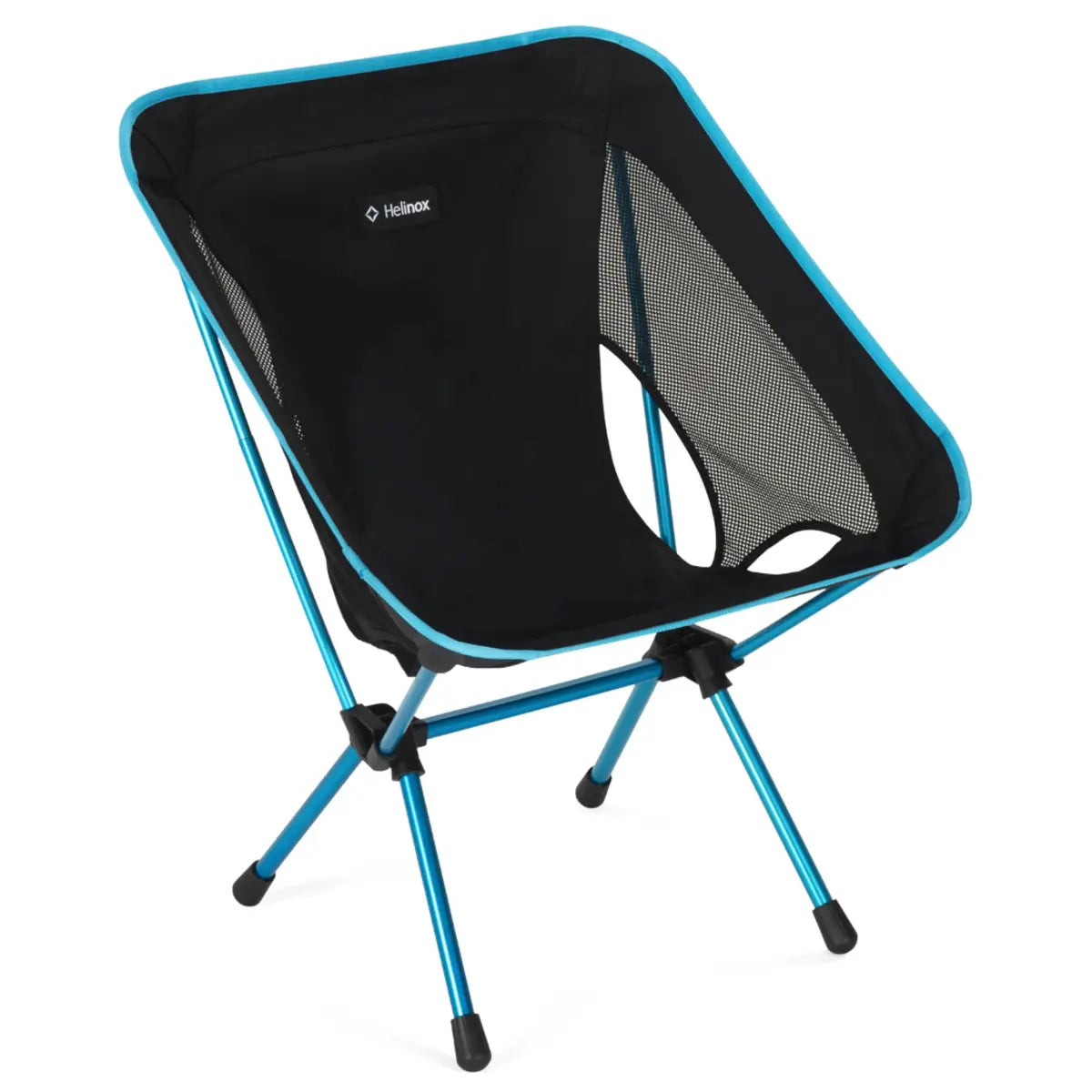 Helinox Chair One (RE) Lightweight Camping Chair - Black with Cyan Blue Frame