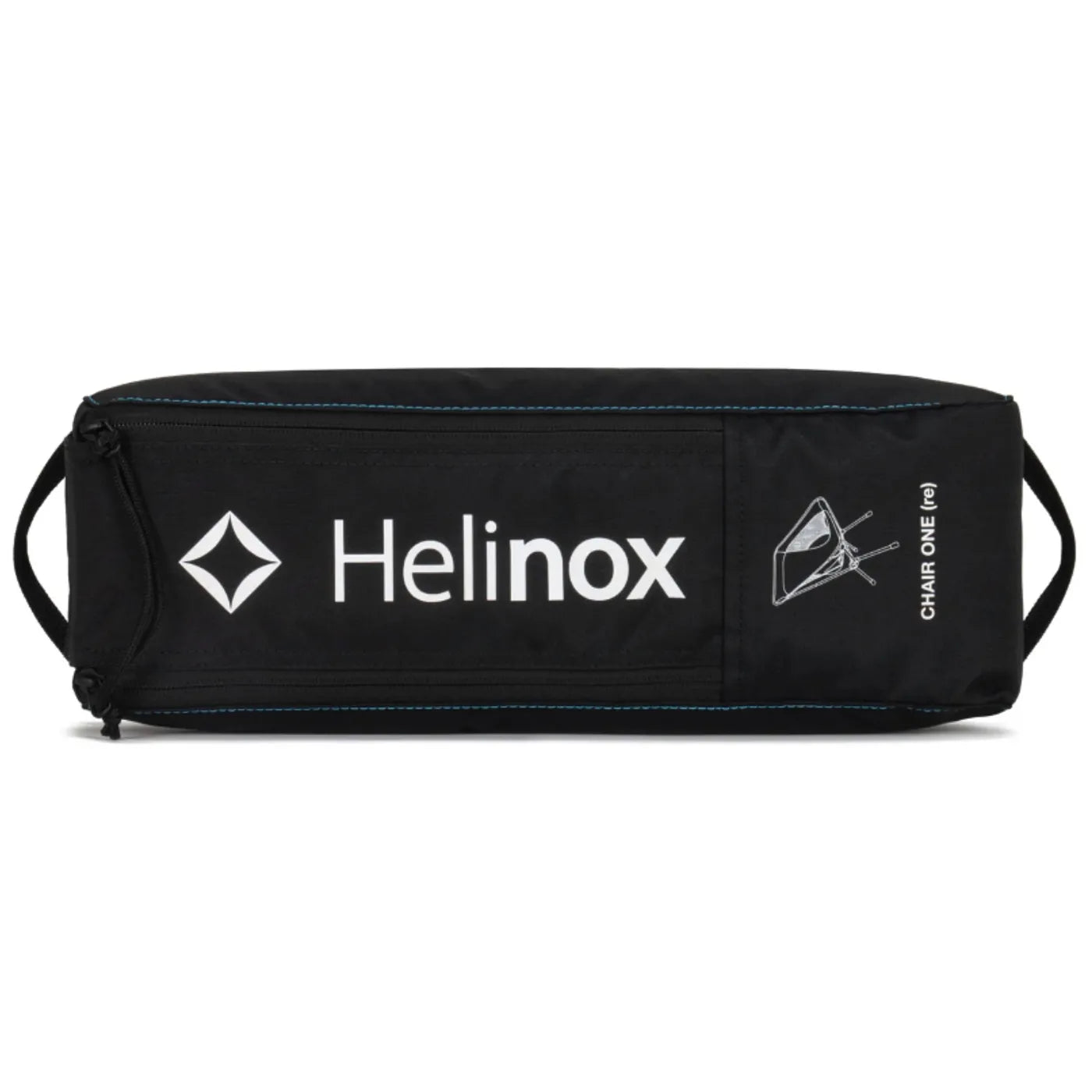 Helinox Chair One (RE) Lightweight Camping Chair - Black with Cyan Blue Frame