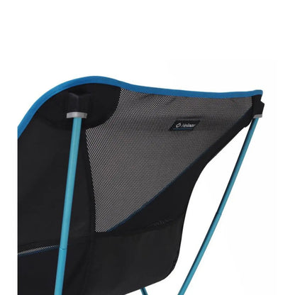 Linking the frame sections with elastic shock-cord means the chair almost assembles itself