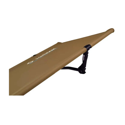 The unique Helinox lever system assembles the bed and tensions the sleeping surface simply and easily