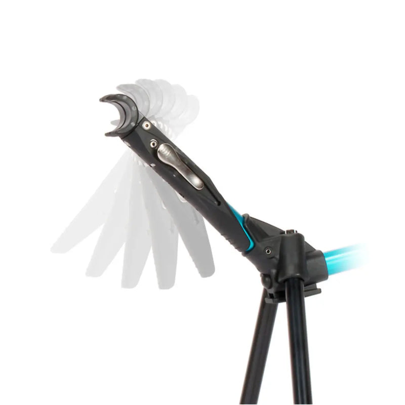 One side of each leg features a pivoting lever