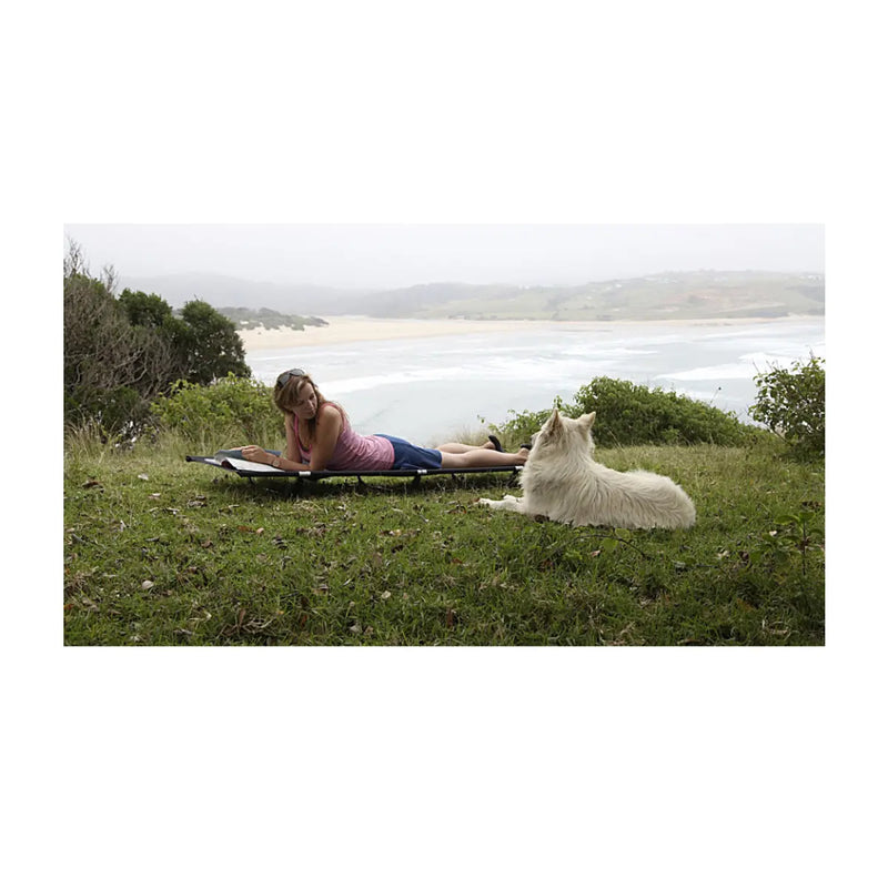 Helinox Cot One Long - Convertible Stretcher / Sleep System - Black / Cyan