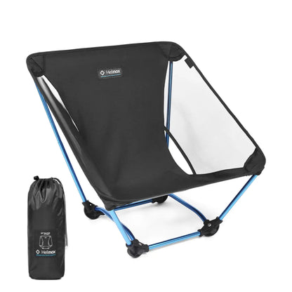 Helinox Ground Chair - Compact Camping Chair - Black / Cyan
