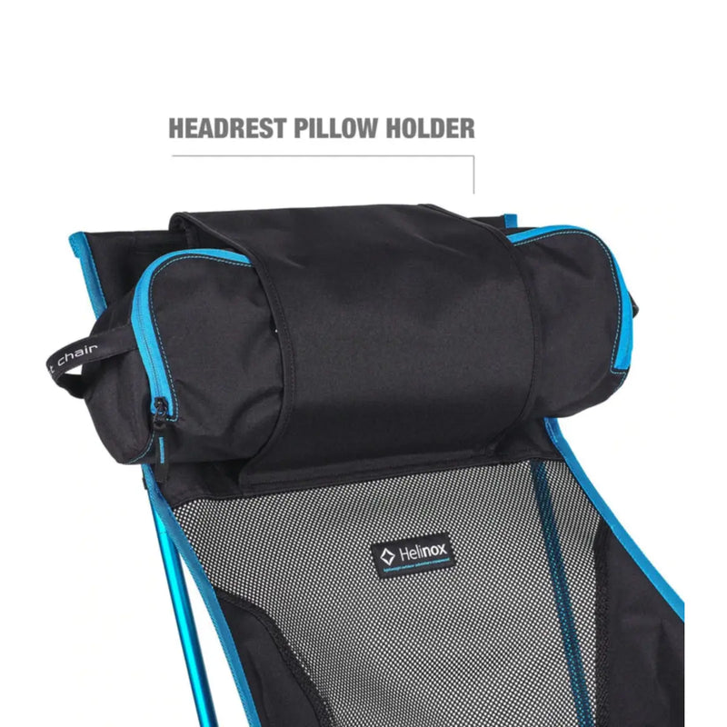 Helinox Sunset Chair - Lightweight Compact Camp Chair - Black / Cyan Blue Frame