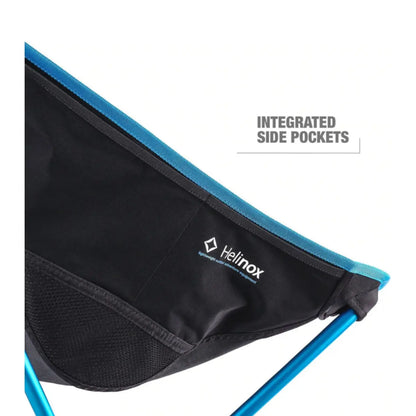 Helinox Sunset Chair - Lightweight Compact Camp Chair - Black / Cyan Blue Frame