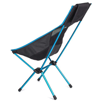 Lightweight, portable, collapsible chair with a taller profile and greater ground clearance for easy in-and-out