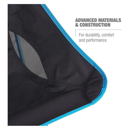 Helinox Sunset Chair - Lightweight Compact Camp Chair - Black / Cyan Blue Frame