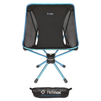 Helinox Swivel Chair - Lightweight Camping Chair - Black / Cyan
