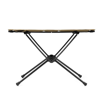 Simple set-up: intuitive design features an accordion-fold table top and snap-together shock-corded frame