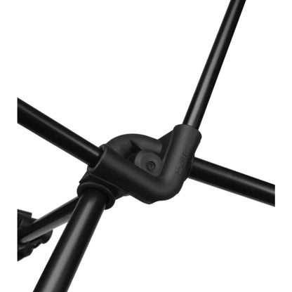 intuitive design features an accordion-fold table top and snap-together shock-corded frame