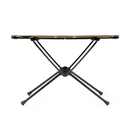 Simple set-up: intuitive design features an accordion-fold table top and snap-together shock-corded frame