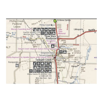 Hema Great Australian Desert Tracks Eastern Sheet Map - Edition 9