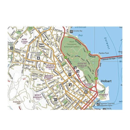 Detailed maps of the Hobart CBD, Launceston Region and broader Greater Hobart region