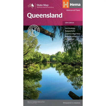 Hema Queensland State Map - 12th Edition on Waterproof Paper
