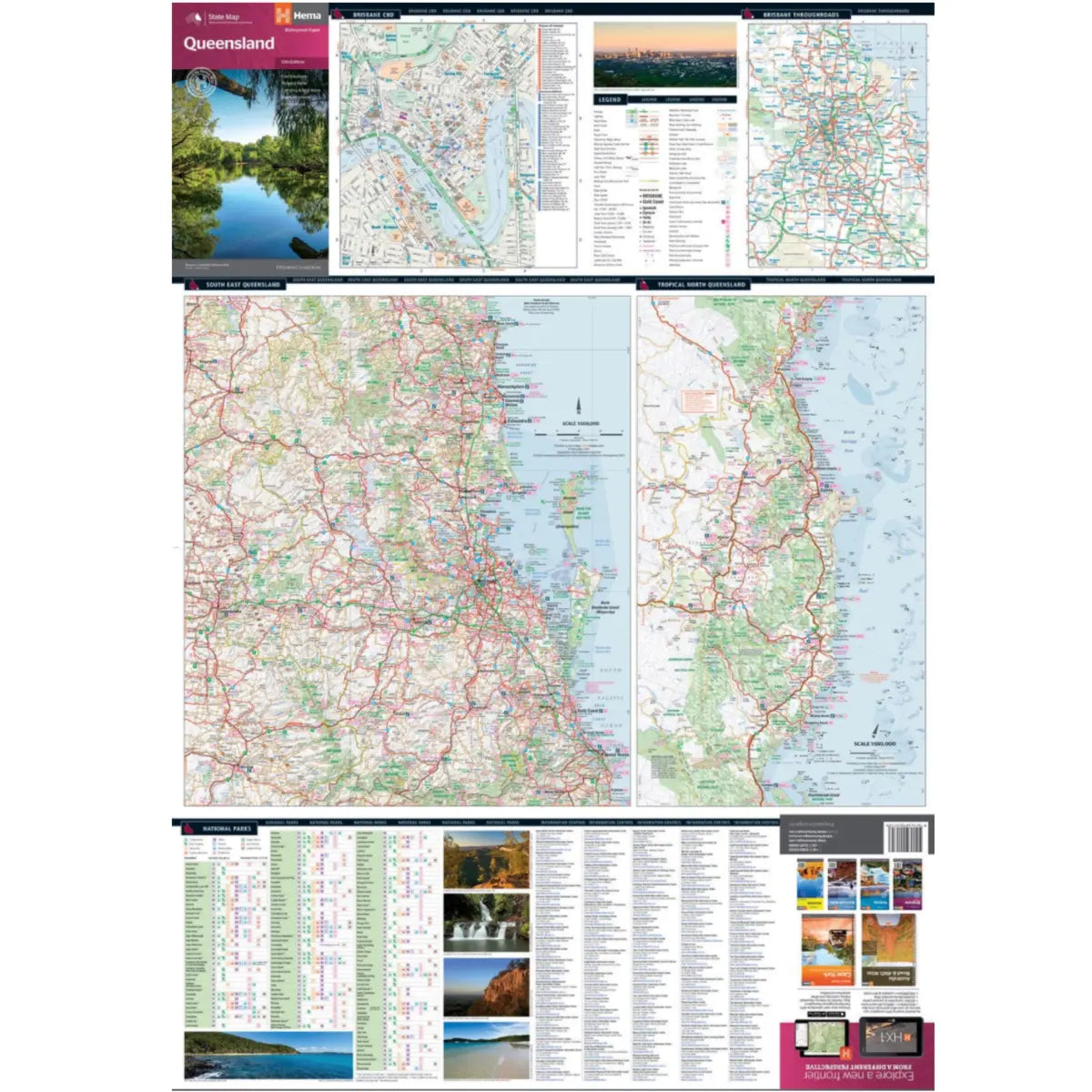 Hema Queensland State Map - 12th Edition on Waterproof Paper