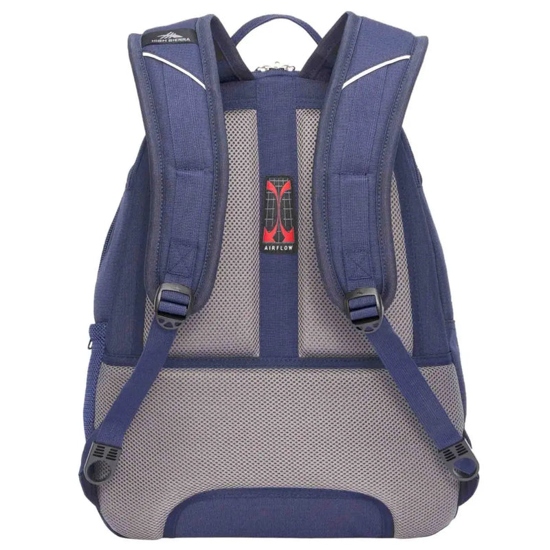 Padded Airflow™ back panel with suspension backpack straps for ergonomic comfort