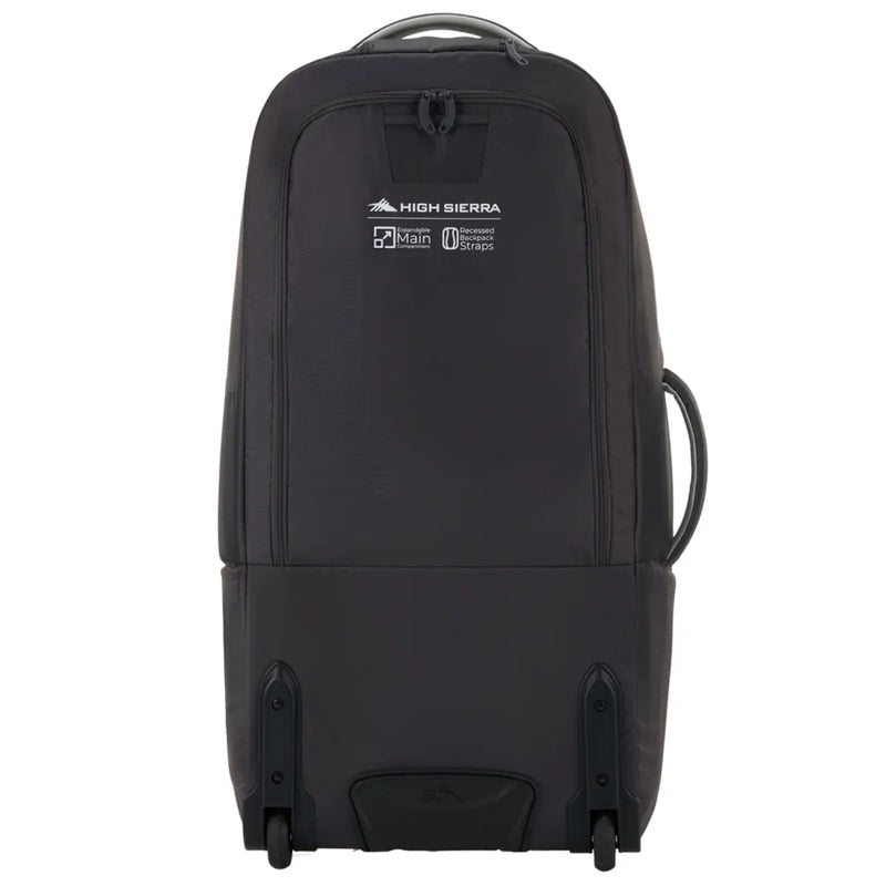 Hidden backpack straps behind zippered rear section