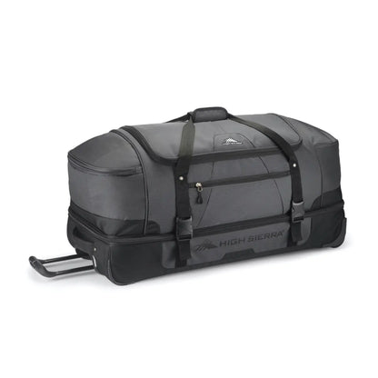 Large main compartment with zipper pass through to drop bottom