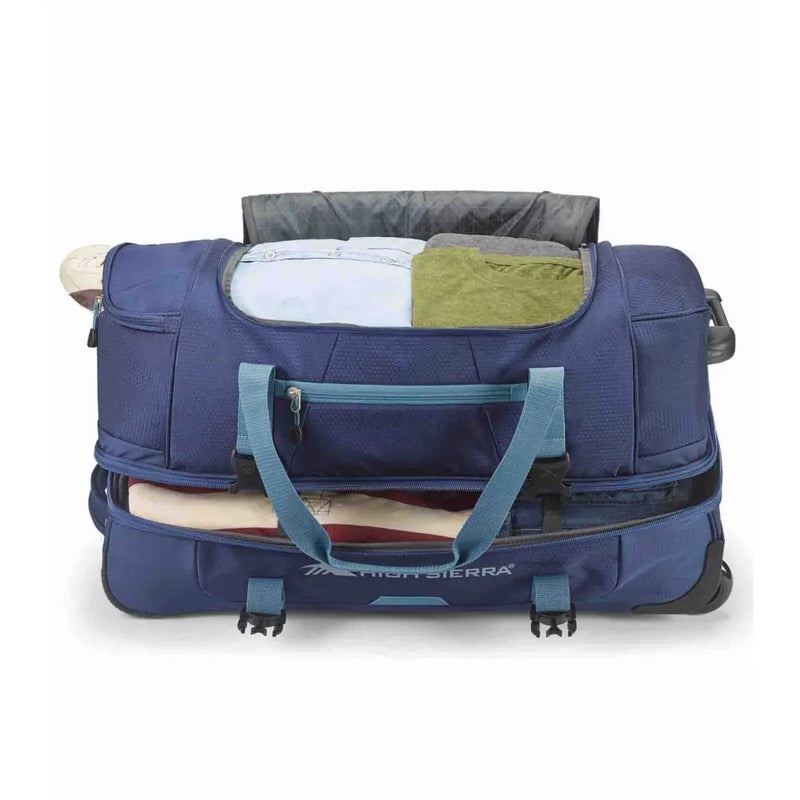High Sierra Fairlead 86 cm Drop-Bottom Wheeled Duffle - True Navy / Graphite Blue