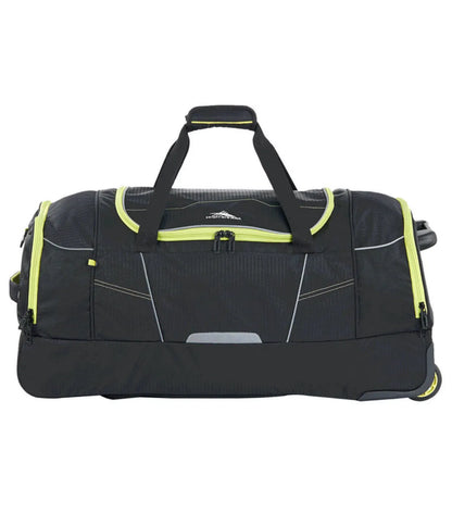 Corner guards and kick plate protect the bag from abrasion