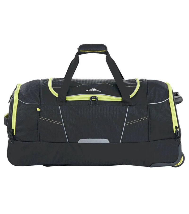 Corner guards and kick plate protect the bag from abrasion