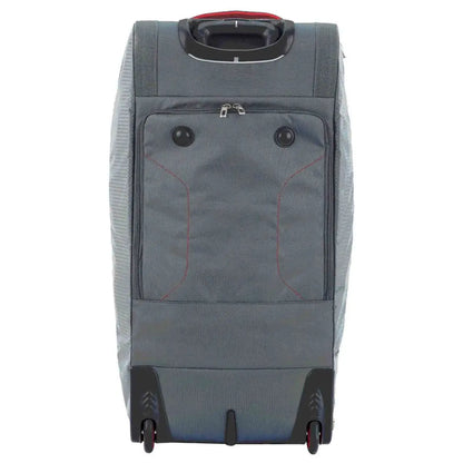 Mesh padded shoulder straps store behind a zippered back panel