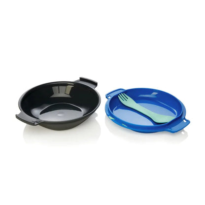 The civilised, lockable mess kit with bowl, plate, and award-winning Uno utensil