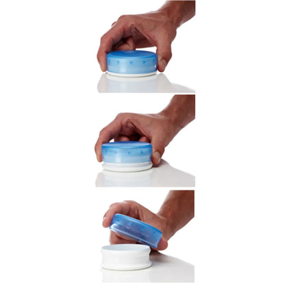 One handed hard containers