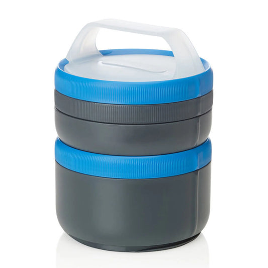 Humangear Stax XL EatSystem Food Containers - Grey / Blue