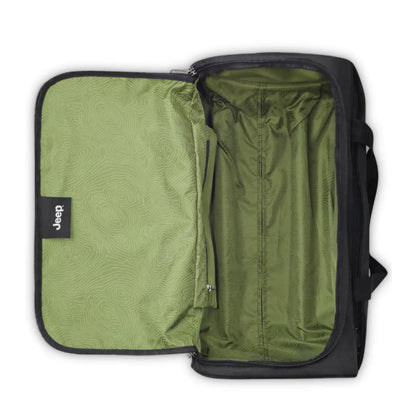 Top zipper portal offering expansive visibility and hassle-free packing