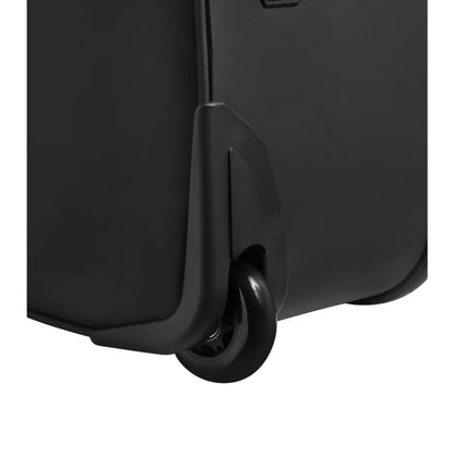 In-line skate wheels with rubber corner buffers