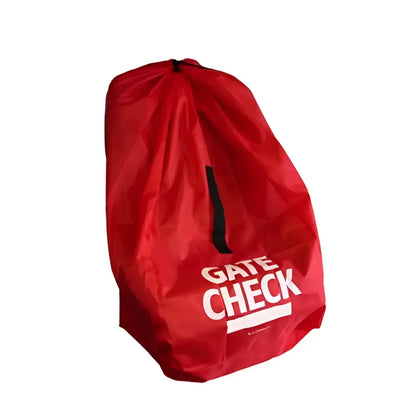 The bags bright red color and large graphics easily identify your item for return to gate