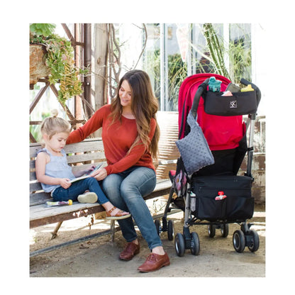 JL Childress Cargo 'N Drinks Parent Tray Stroller Organiser - Black