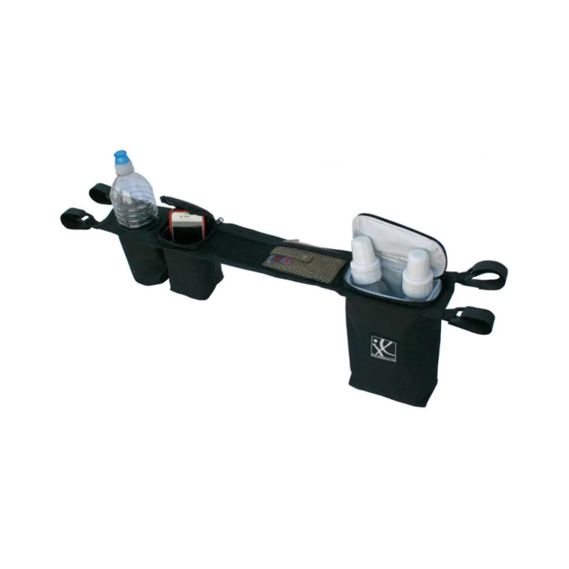 Mesh pockets, three zippered pockets and one front pocket