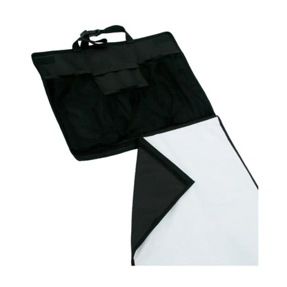 Changing pad also detaches from pocket panel and folds for use in diaper bag