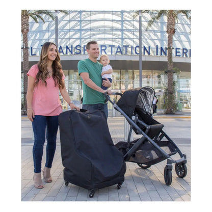 JL Childress Wheelie Deluxe Car Seat Padded Travel Bag (with 4 Wheels) - Black