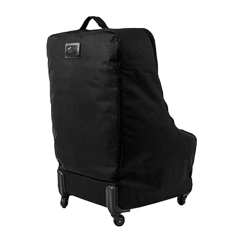 Car seat travel bag with four 360-degree spinner wheels