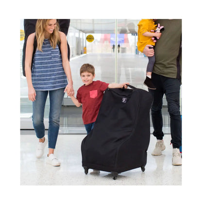 JL Childress Wheelie Deluxe Car Seat Padded Travel Bag (with 4 Wheels) - Black