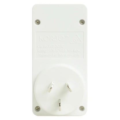 Korjo 2 Port USB and Power Adaptor - Europe and Australia