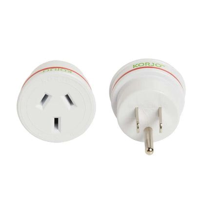 Korjo Electrical Adaptor 2 or 3pin AU to USA 3pin and others