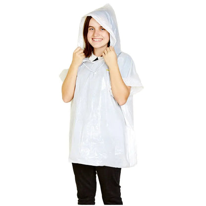 Kids Reusable Raincoat - White