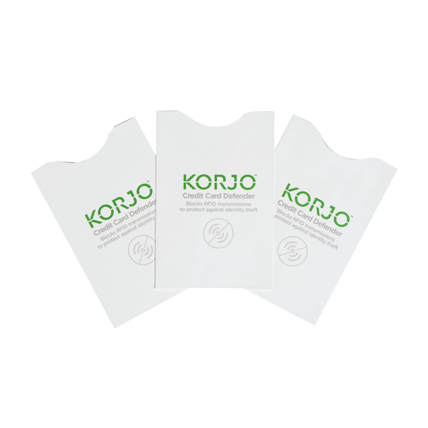 Korjo RFID Credit Card Defender - 3 Pack