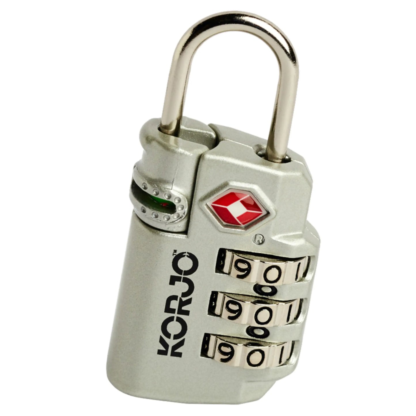 Korjo TSA Compliant Lock With Indicator - Silver